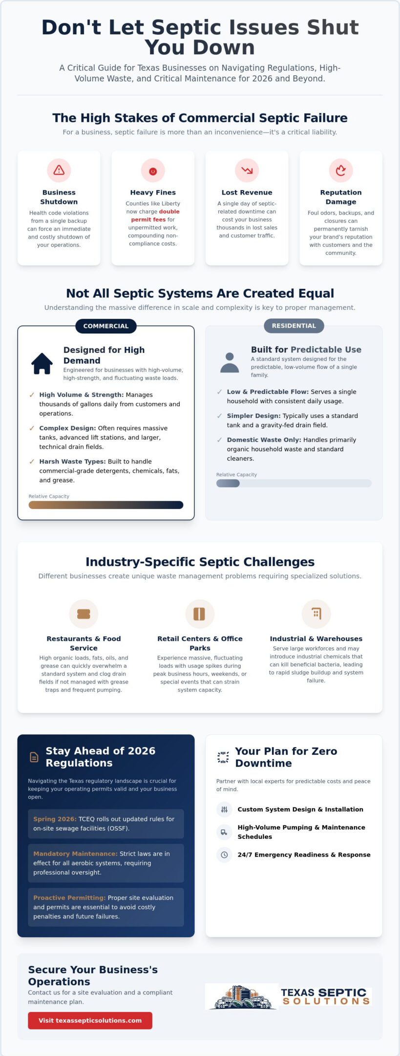 Commercial Septic Services in Houston & Cleveland, TX: The 2026 Business Guide