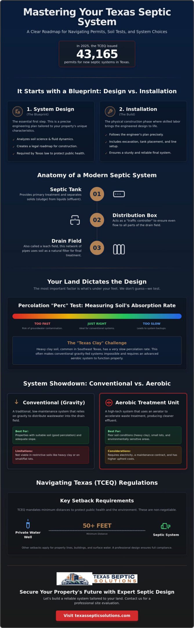 Comprehensive Guide to Septic System Design and Installation in Texas (2026)