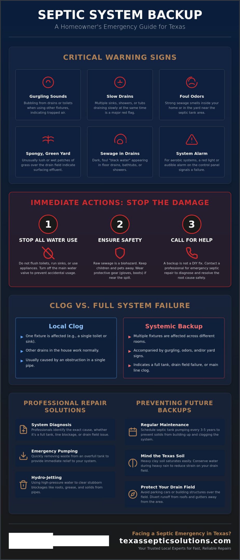 How to Fix Septic Backup: Emergency Steps for Texas Homeowners