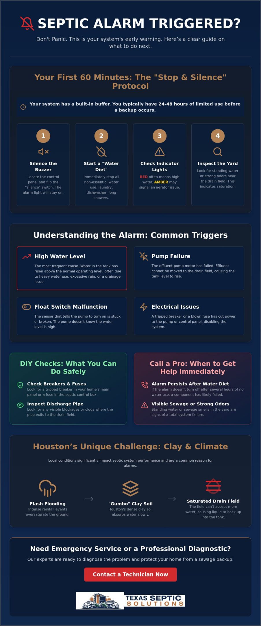 Septic Tank Alarm Going Off? Here Is Exactly What to Do Right Now