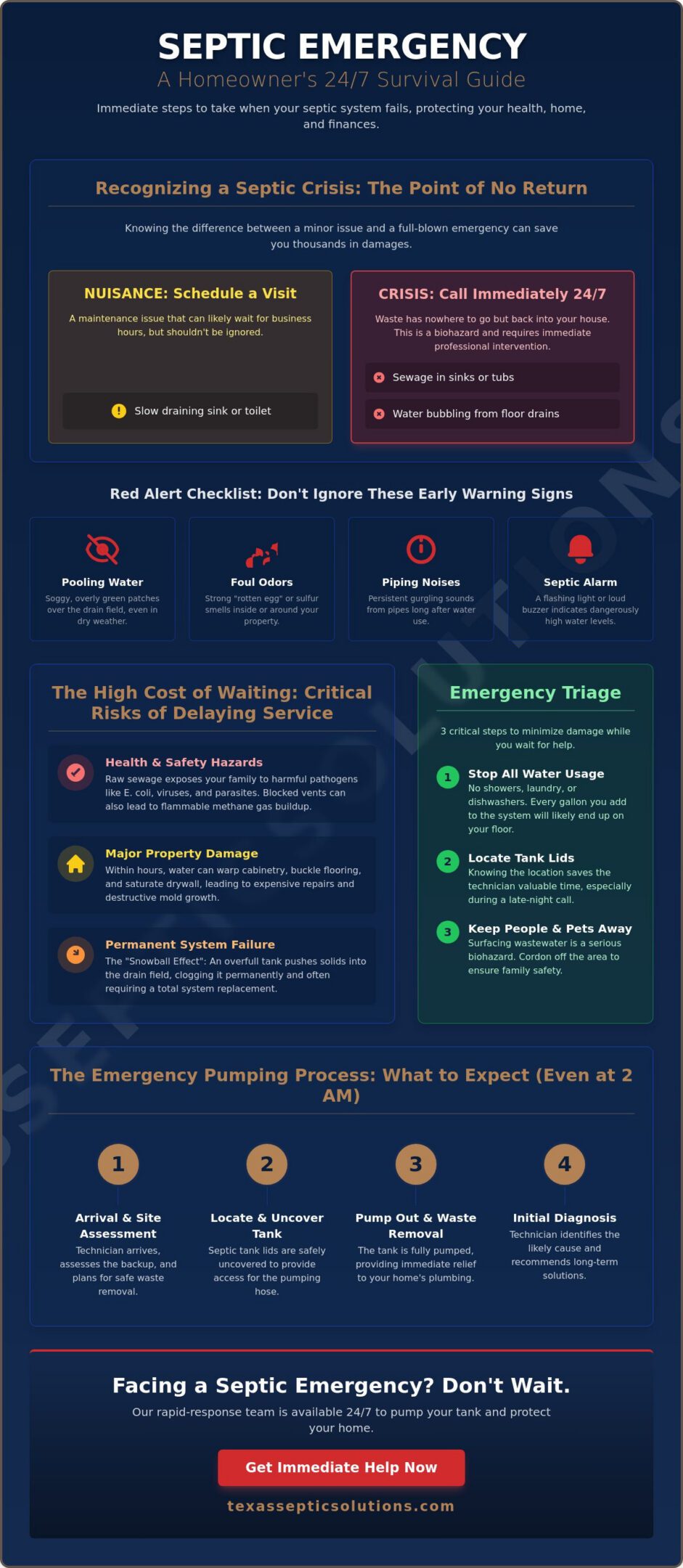 Emergency Septic Pumping 24/7: Rapid Response for Texas Homeowners