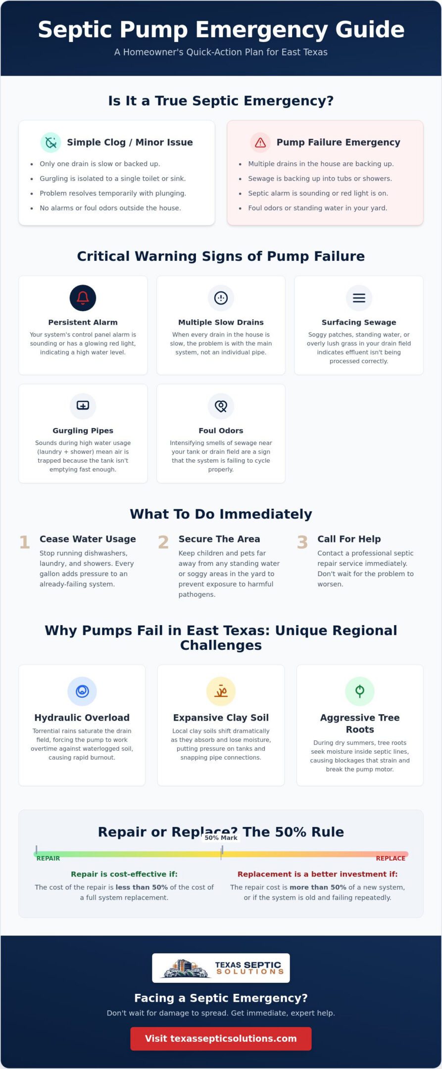 24/7 Emergency Septic Pump Repair in Texas: Immediate Solutions for System Failures
