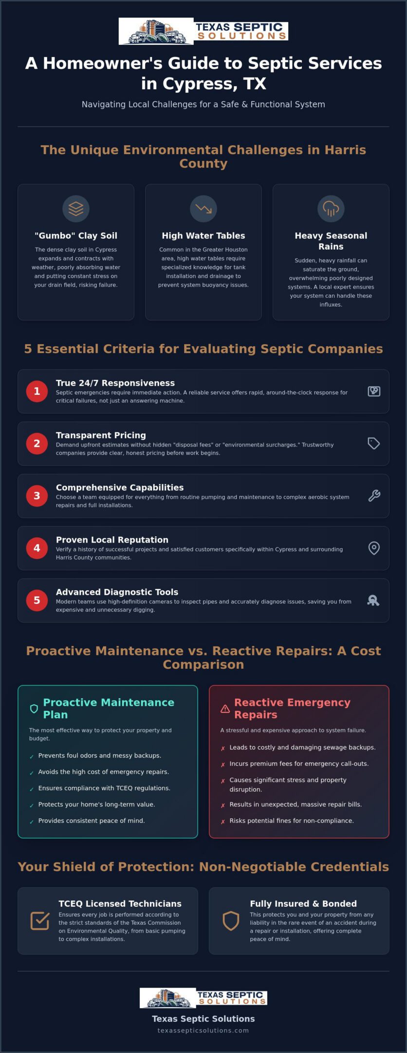 Choosing a Reliable Septic Service in Cypress, TX: 2026 Homeowner’s Guide