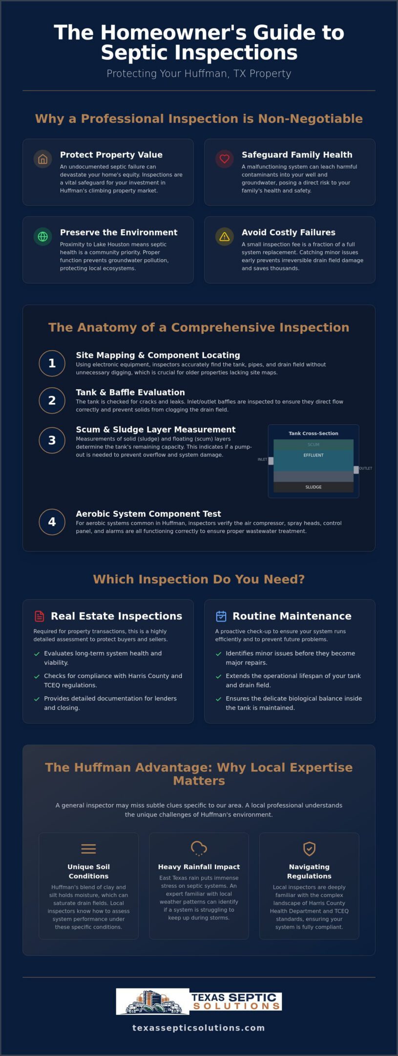 Expert Local Septic Tank Inspectors in Huffman, TX: A Homeowner’s Buying Guide