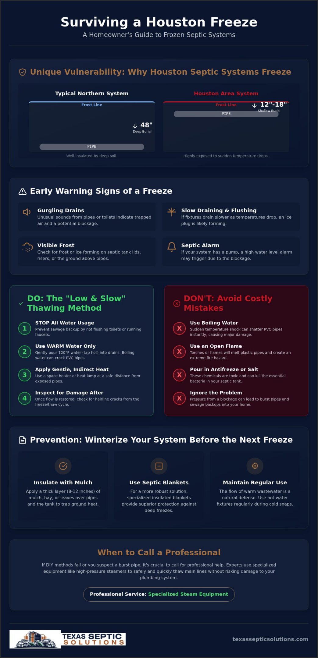 Frozen Septic Line Repair in Houston: A 2026 Emergency & Prevention Guide