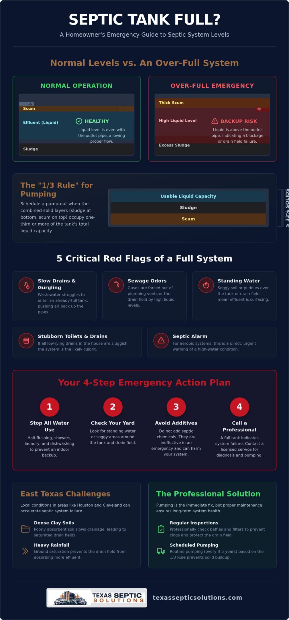 Full Septic Tank: Texas Homeowner’s Emergency Guide
