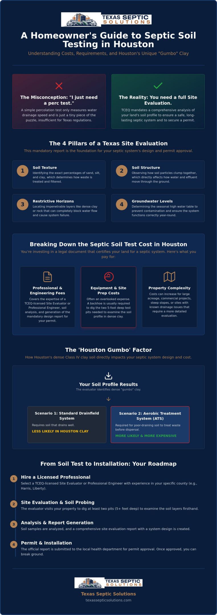 Septic System Soil Test Cost in Houston: 2026 Homeowner’s Guide