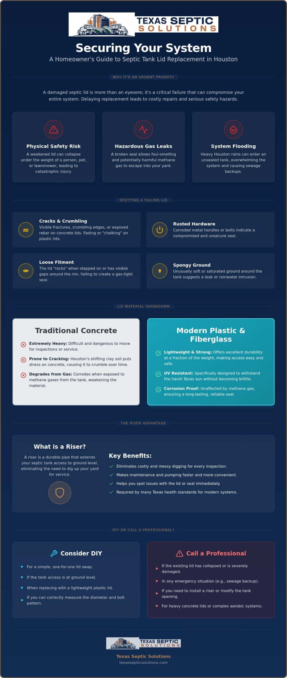 Septic Tank Lid Replacement in Houston: The Complete 2026 Guide