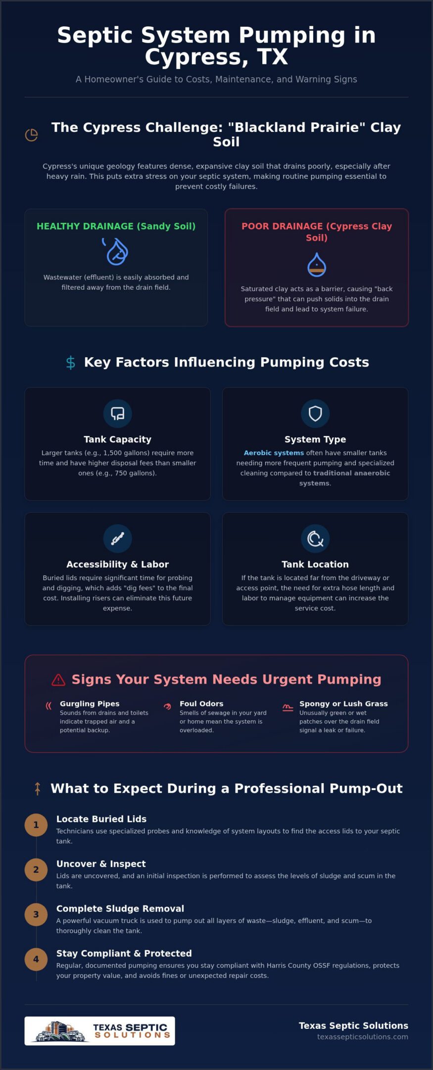 Septic Tank Pumping Cost in Cypress, TX: The 2026 Homeowner’s FAQ Guide