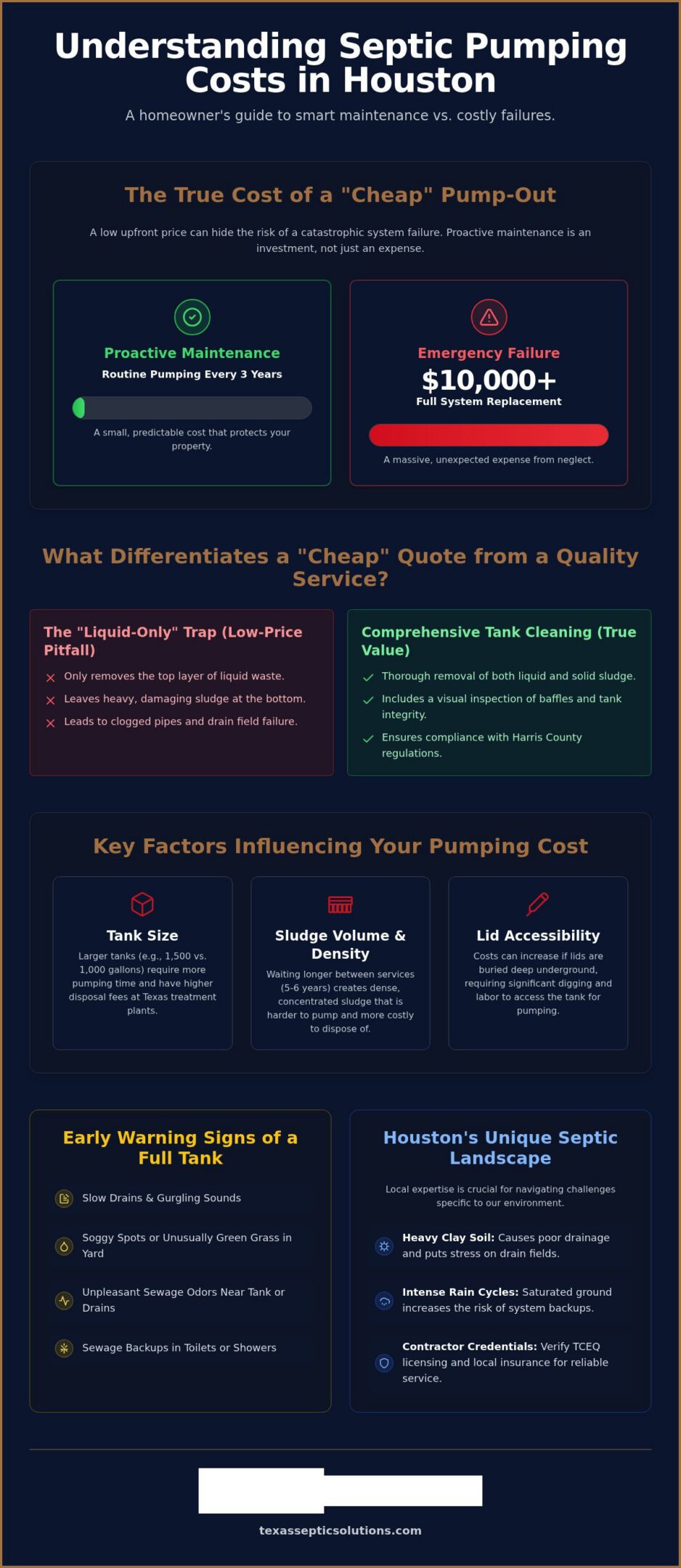 Septic Tank Pumping Cost in Houston: 2026 Guide to Deals and Value