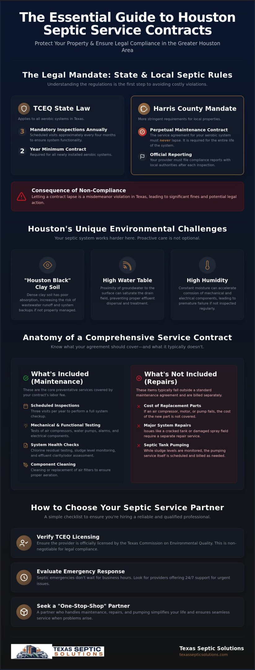 Septic Tank Service Contract Houston: The 2026 Homeowner’s Buying Guide