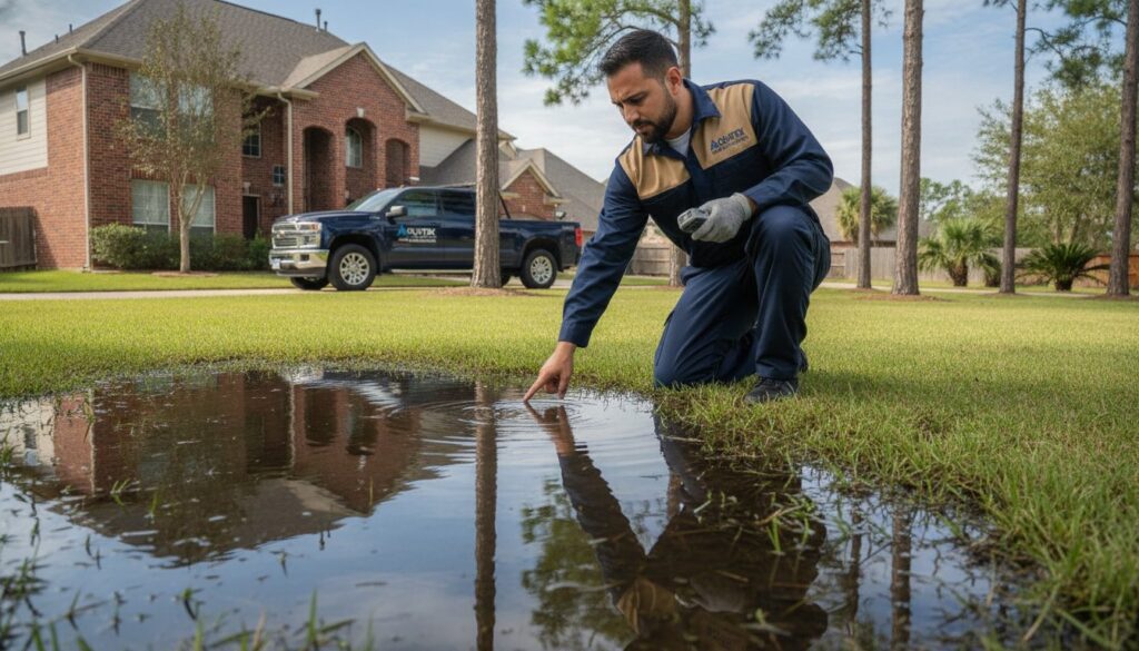 Water Pooling in Yard Near Septic Tank: Causes and Emergency Solutions