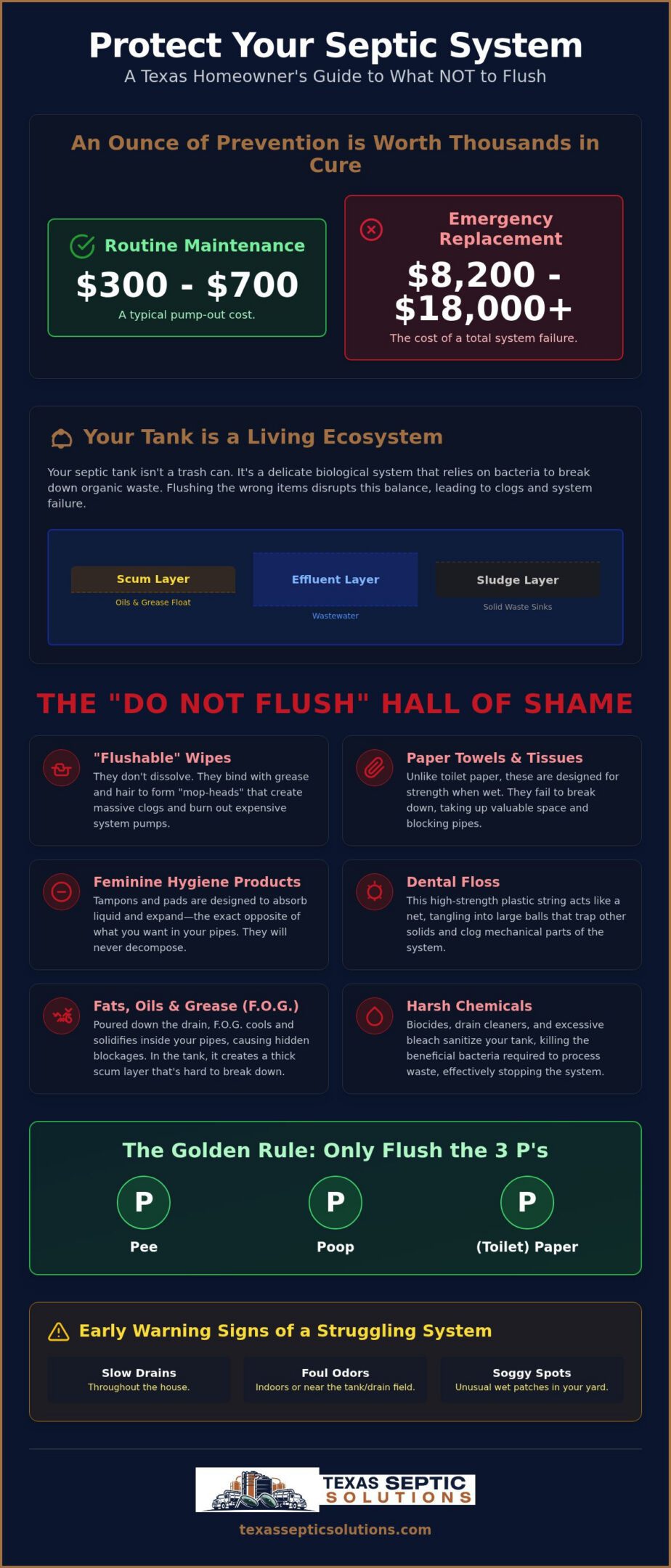 What Not to Flush Down the Toilet: A Septic System Checklist for 2026