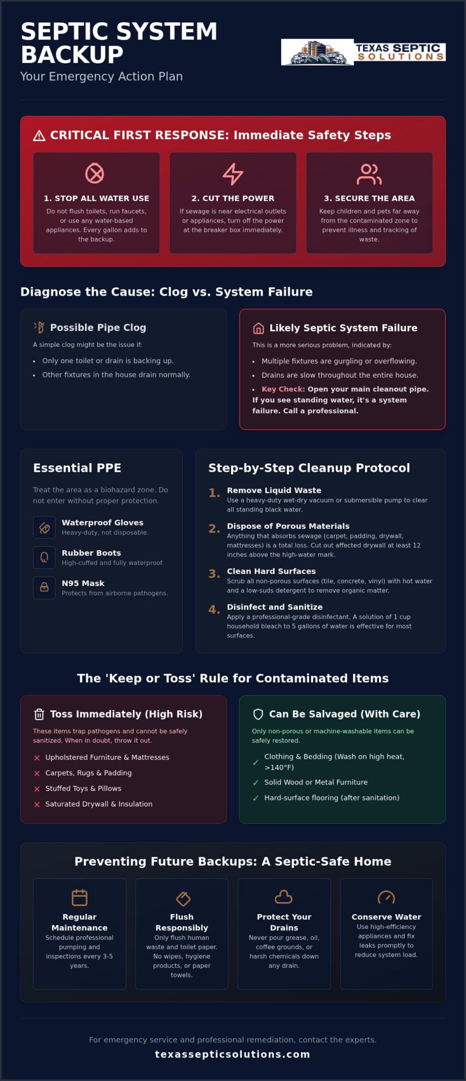 What to Do After a Septic Backup: A Step-by-Step Recovery Guide