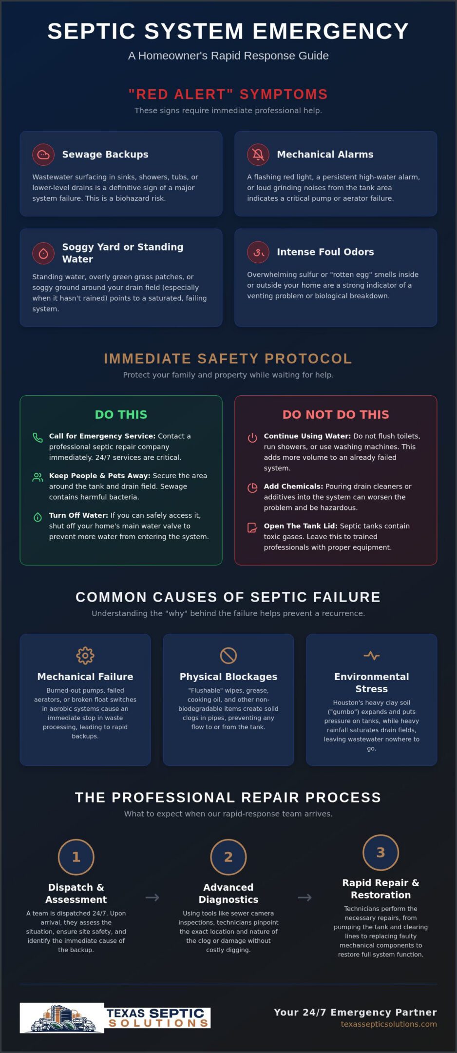 Emergency Septic Repair in Houston: 24/7 Expert Response Guide