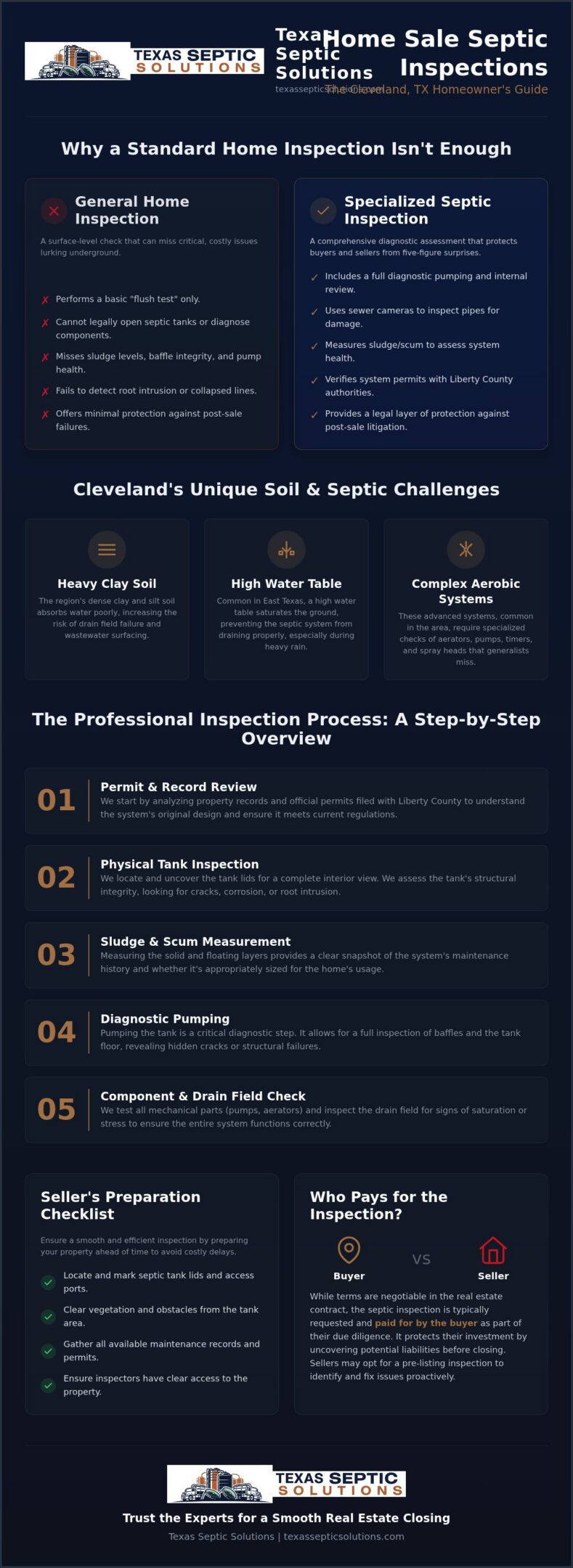 Home Sale Septic Inspection in Cleveland, TX: The 2026 Real Estate Guide