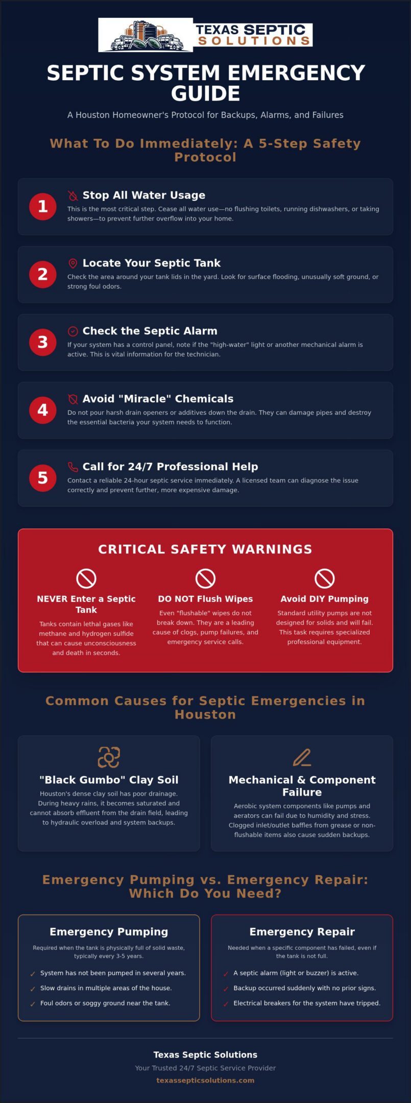 24 Hour Septic Service Houston: Emergency Repair & Pumping