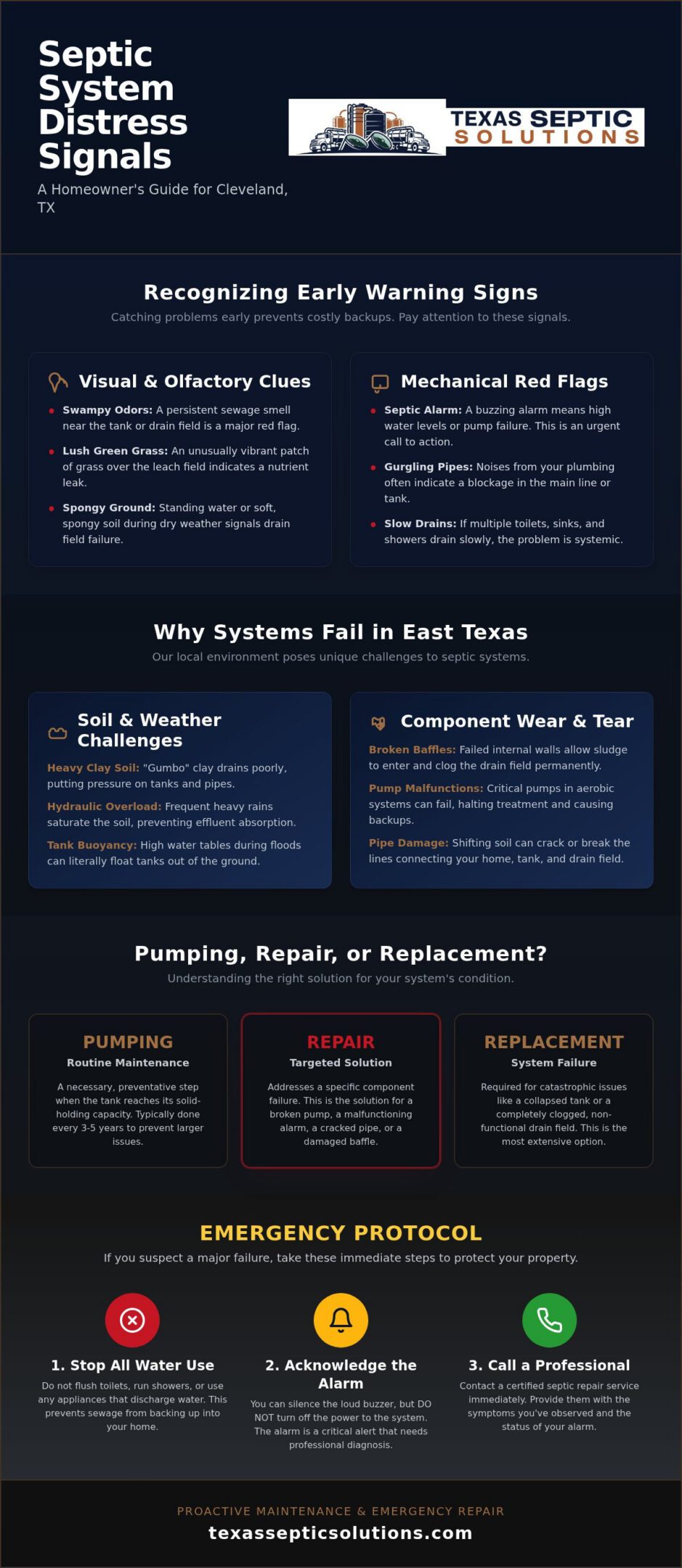 Expert Septic Repair in Cleveland, TX: 2026 Homeowner’s Guide