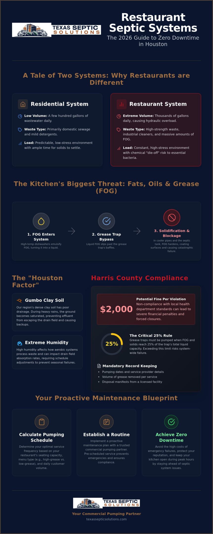 Houston Restaurant Septic Pumping: 2026 Commercial Guide
