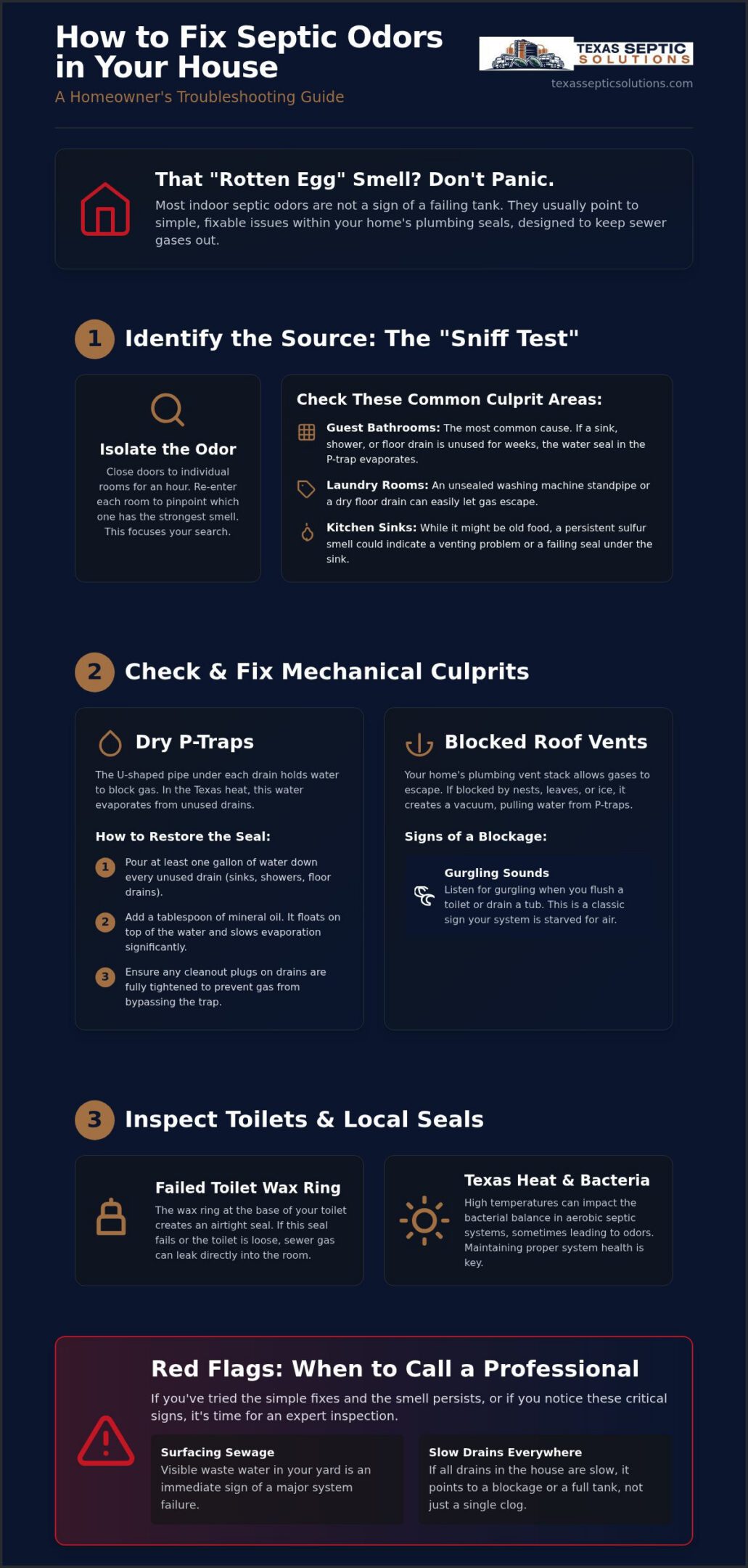 How to Fix Septic Odors in Your Texas Home