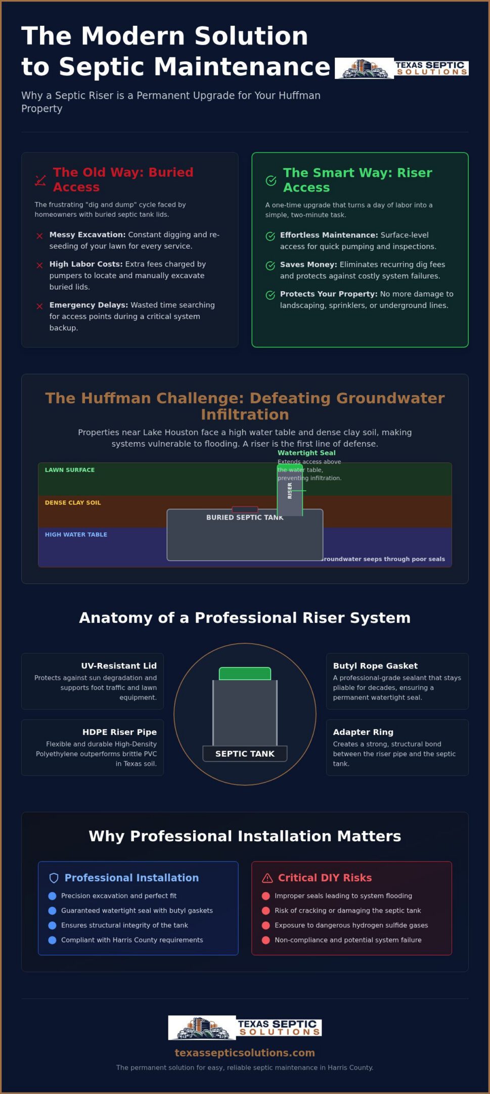 Professional Septic System Riser Installation in Huffman: The Complete 2026 How-To Guide1