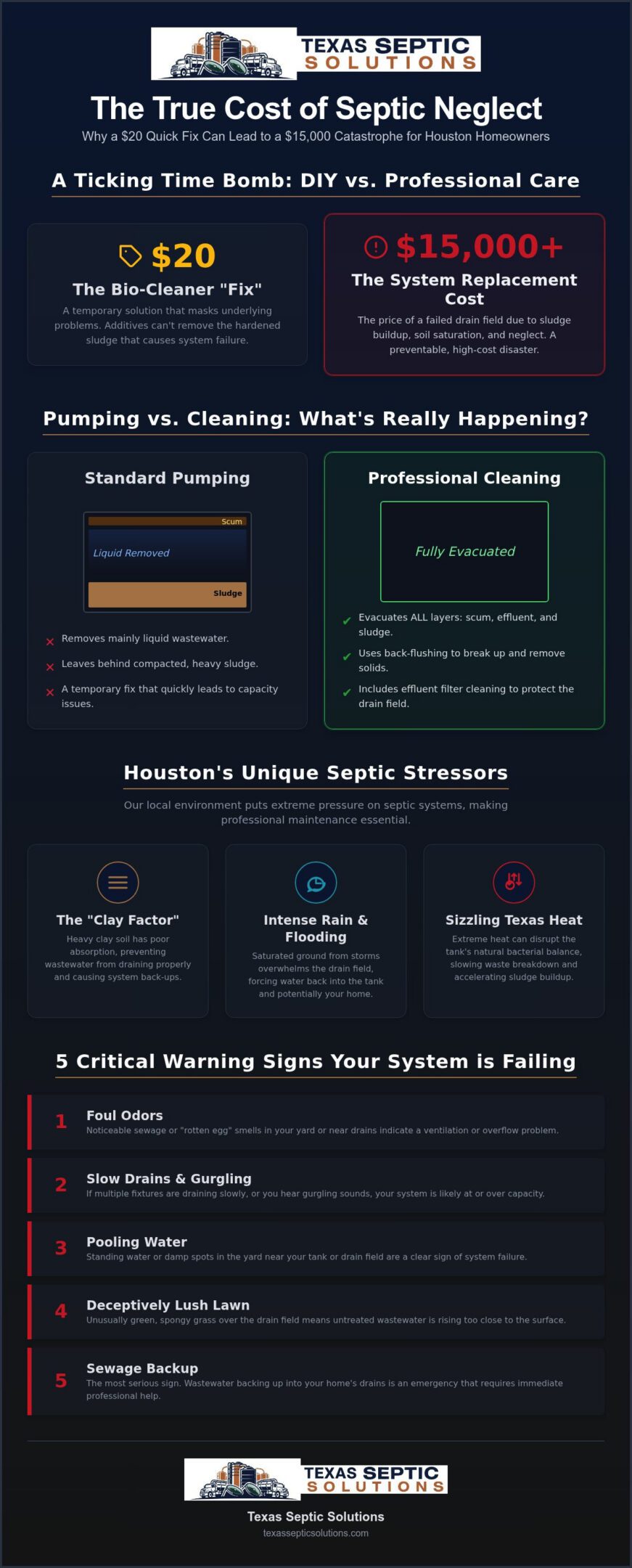 Professional Septic Tank Cleaning in Houston: Bio-Cleaners vs. Expert Service