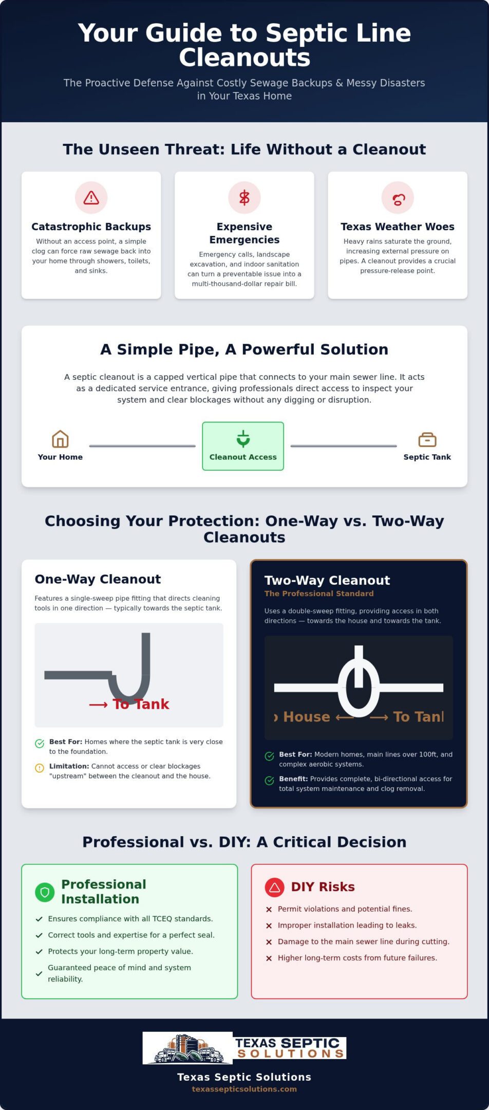 Septic Line Cleanout Installation Guide: Protecting Your Texas Home in 2026