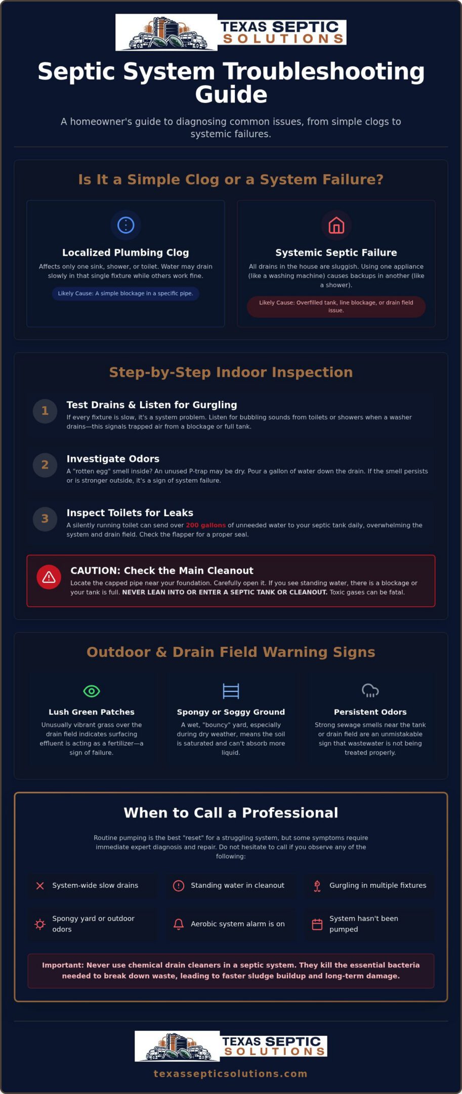 Septic System Troubleshooting Guide: Diagnosing Common Issues in 2026