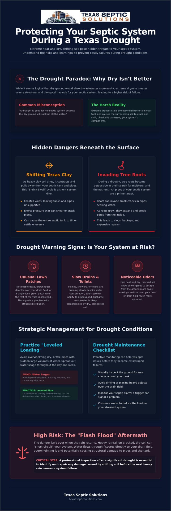 How to Manage a Septic System in a Drought: A 2026 Texas Homeowner’s Guide