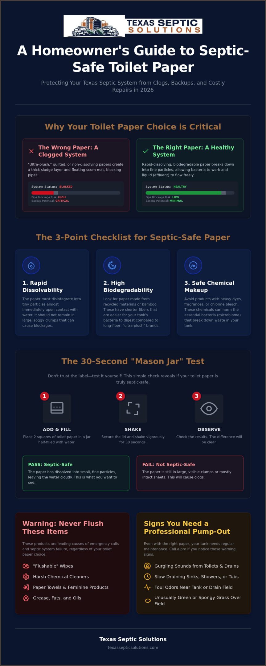 Best Toilet Paper for Texas Septic Systems: 2026 Guide