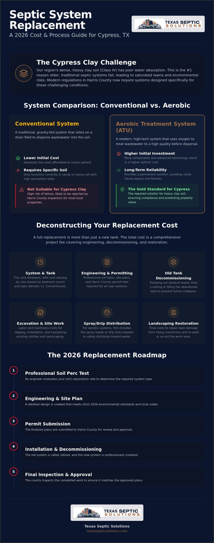 Septic System Replacement Cost in Cypress, TX: 2026 Price Guide