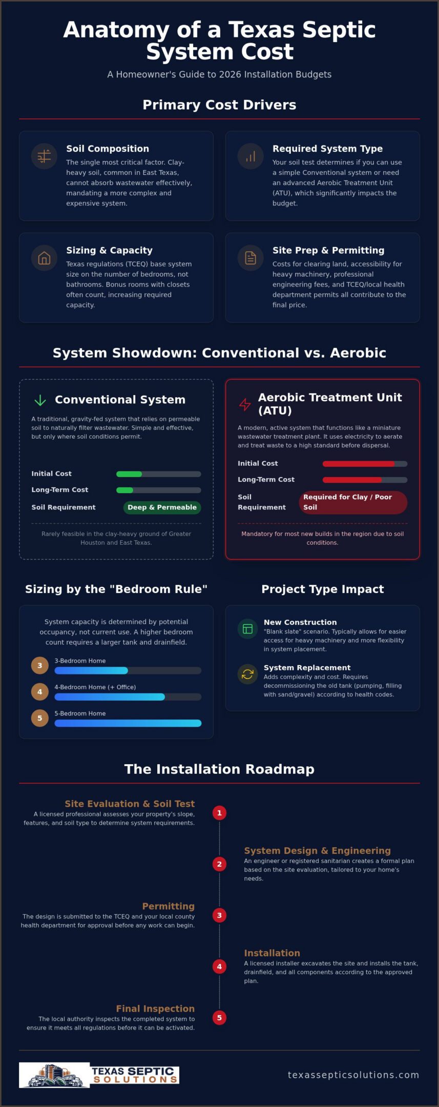 Cost of New Septic System in Texas: 2026 Budgeting Guide