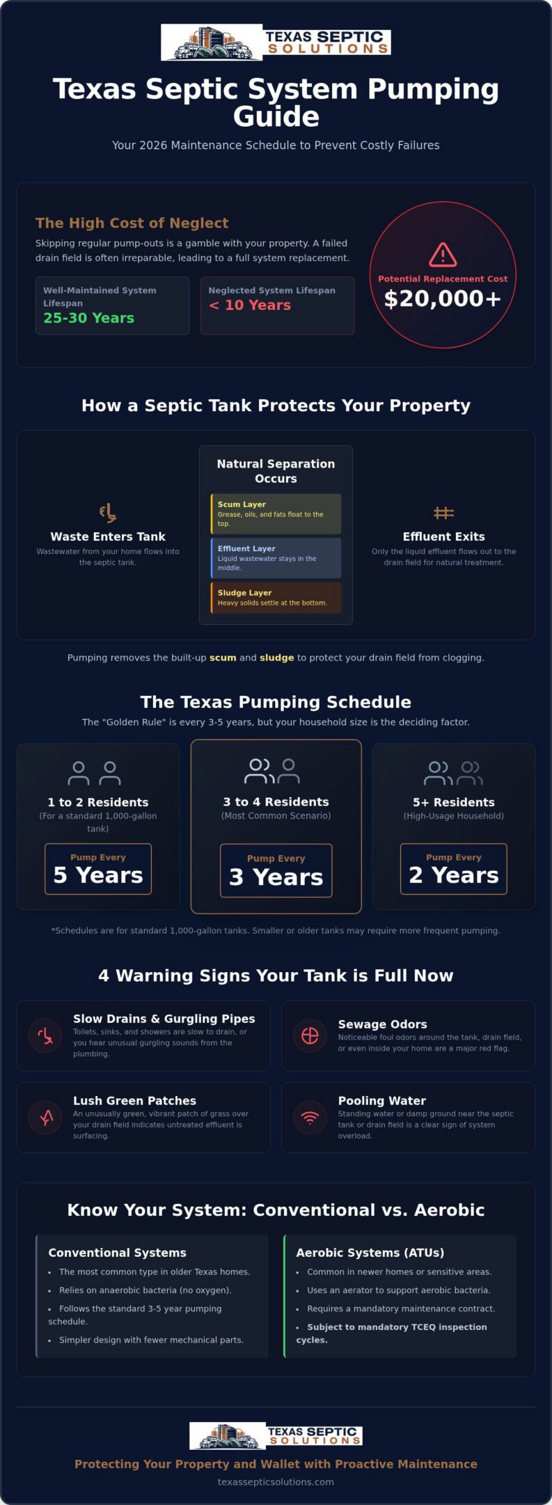 How Often Should You Pump Your Septic Tank in Texas? (2026 Guide)