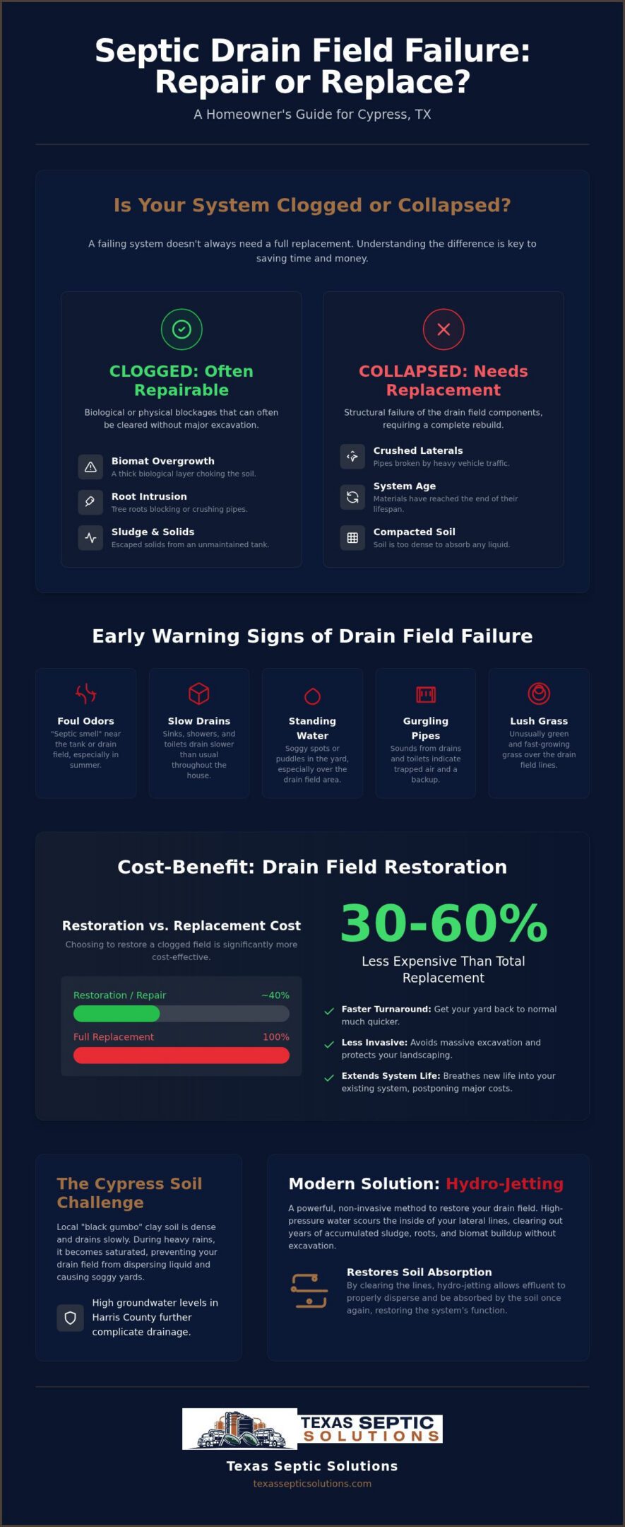 Septic Drain Field Repair Cypress TX: Your 2026 Guide to Saving Your System