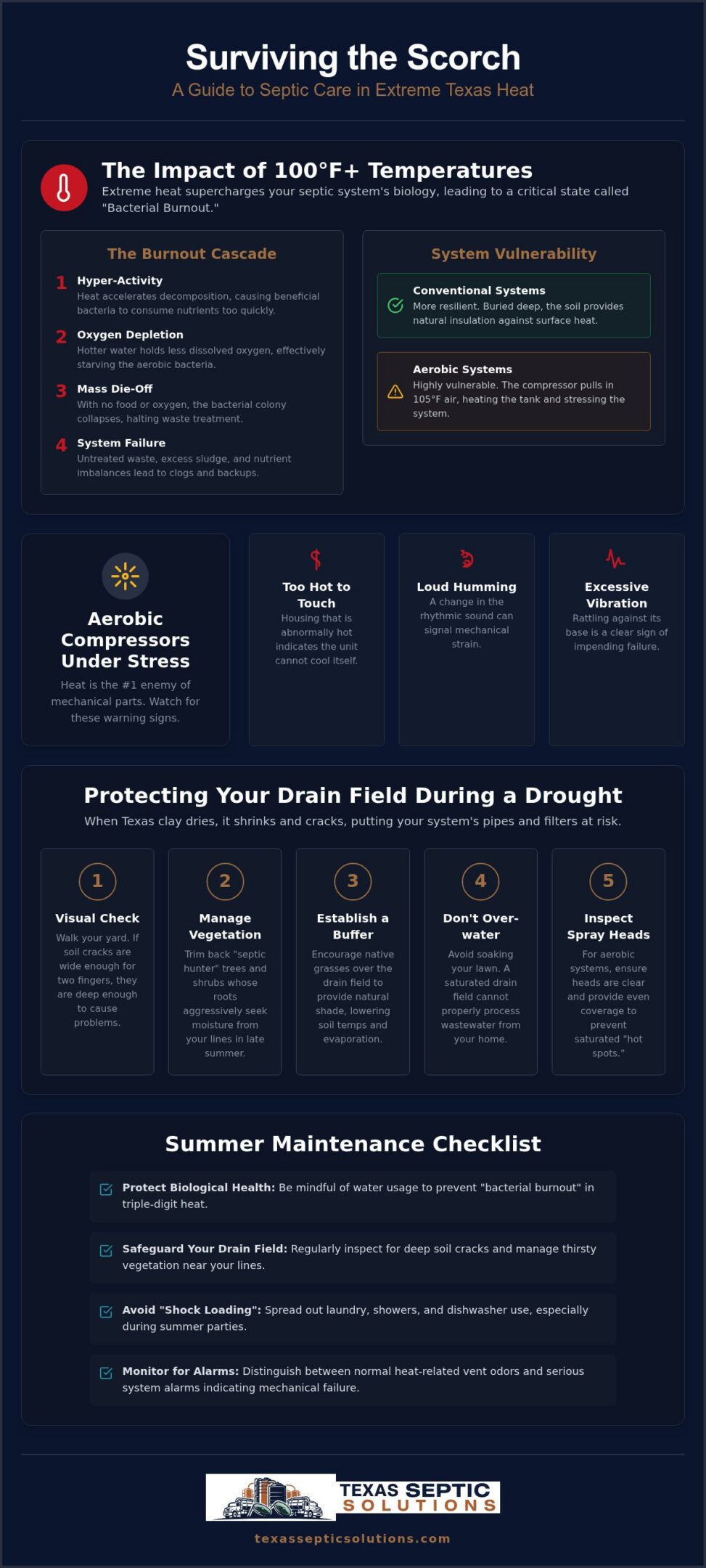 Septic Tank Care in Extreme Texas Heat: The 2026 Homeowner’s Guide