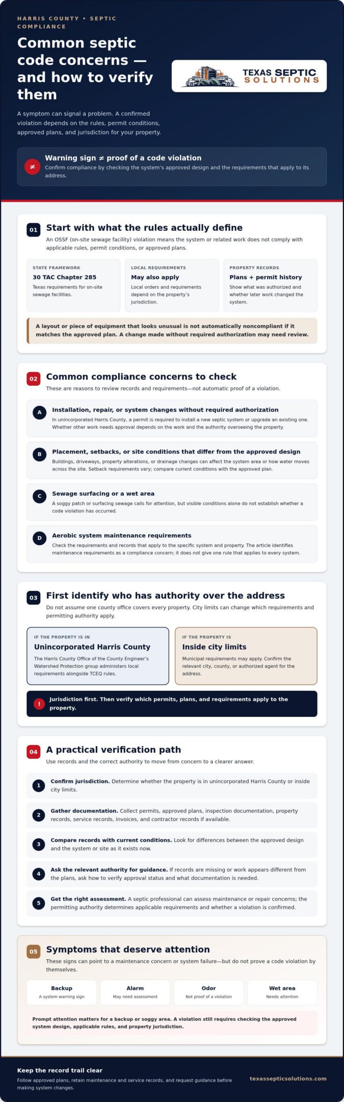 What Are Common Septic Code Violations in Harris County? A 2026 Guide