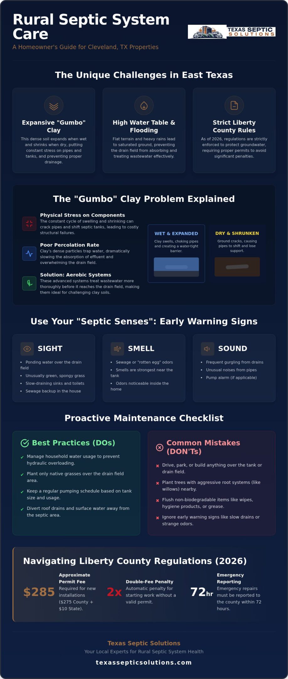 2026 Septic Care Guide for Rural Cleveland TX Homes
