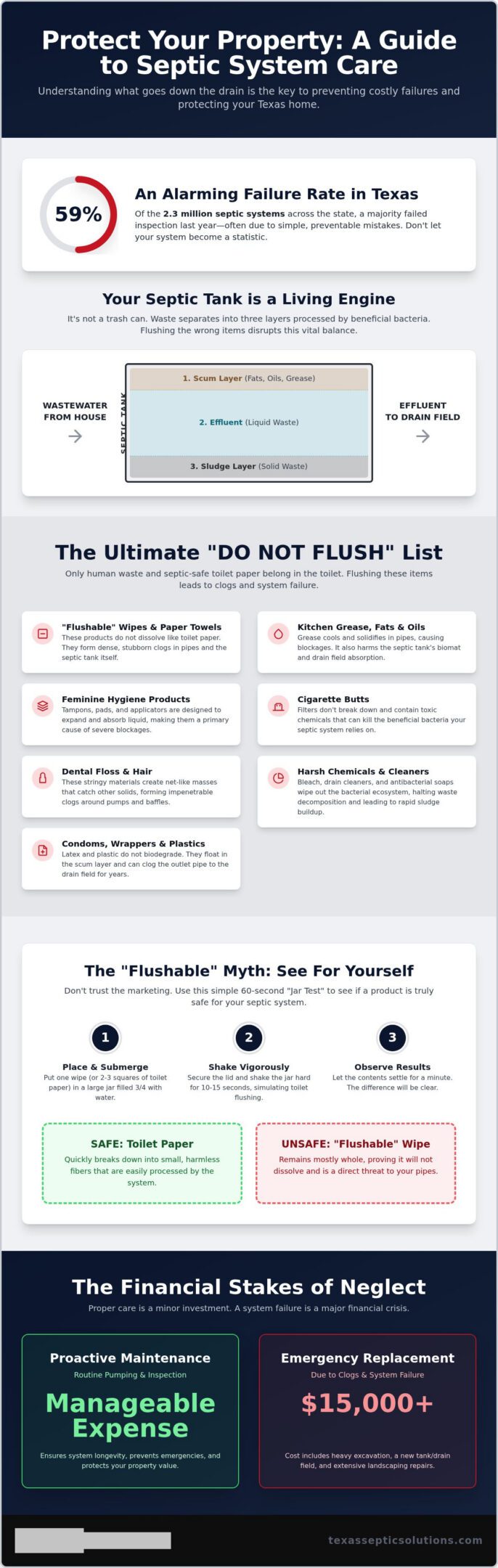 What Not to Flush Down the Toilet with a Septic System: 2026 Homeowner Guide