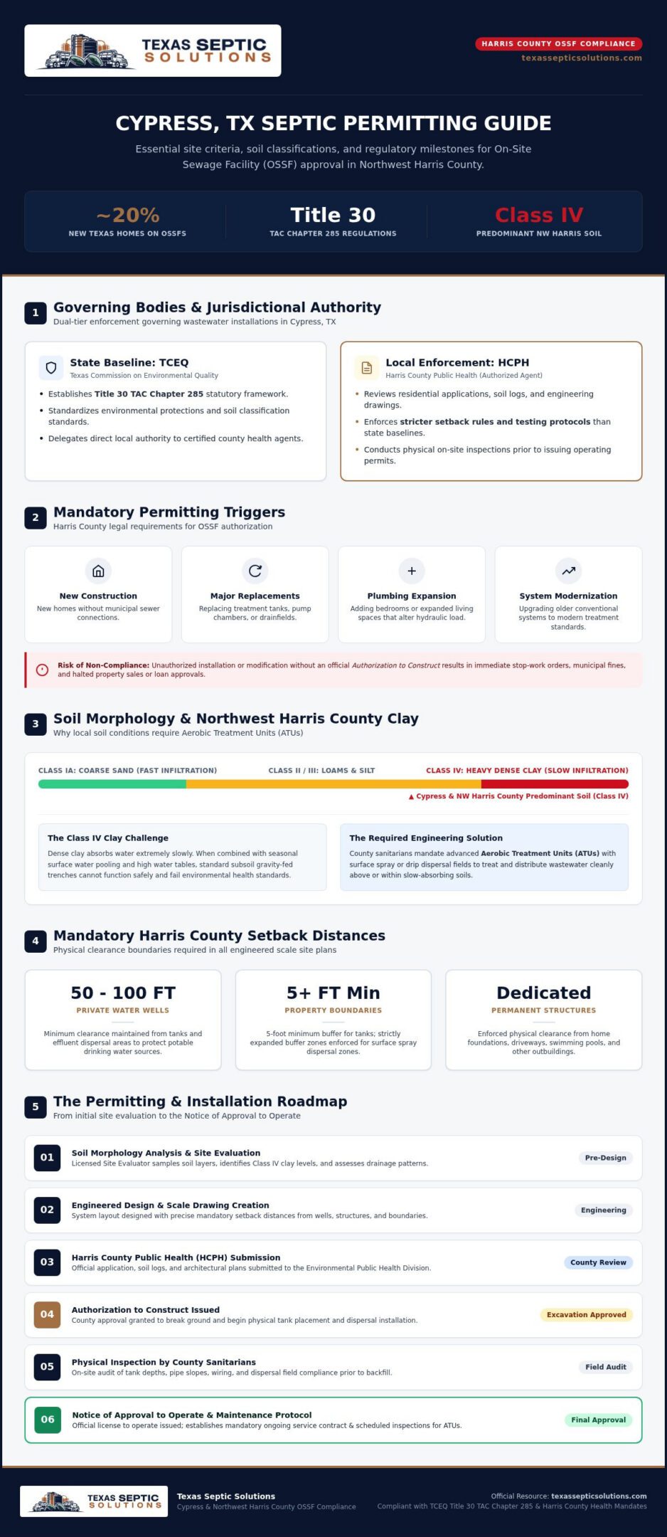 Cypress TX Septic Permit Requirements: 2026 Homeowner Guide